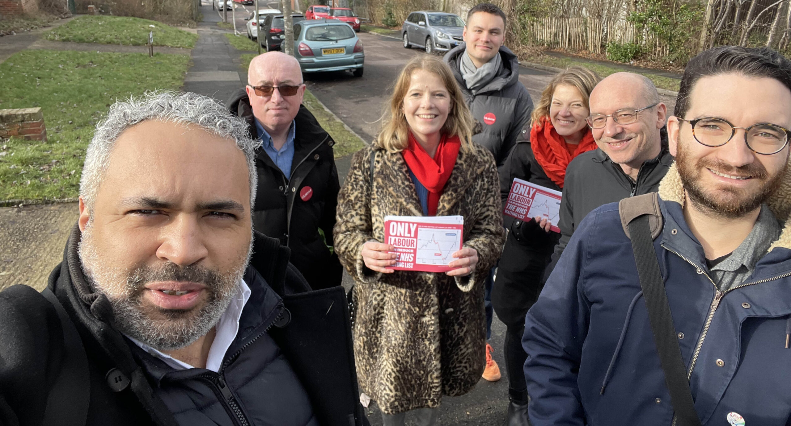 Ben Taylor and colleagues canvassing in Croydon South