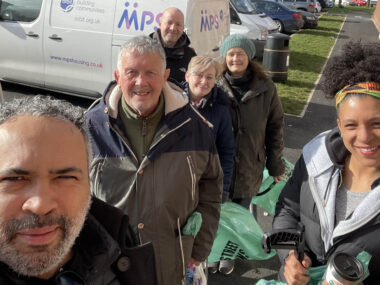 Ben Taylor and colleagues canvassing in Croydon South