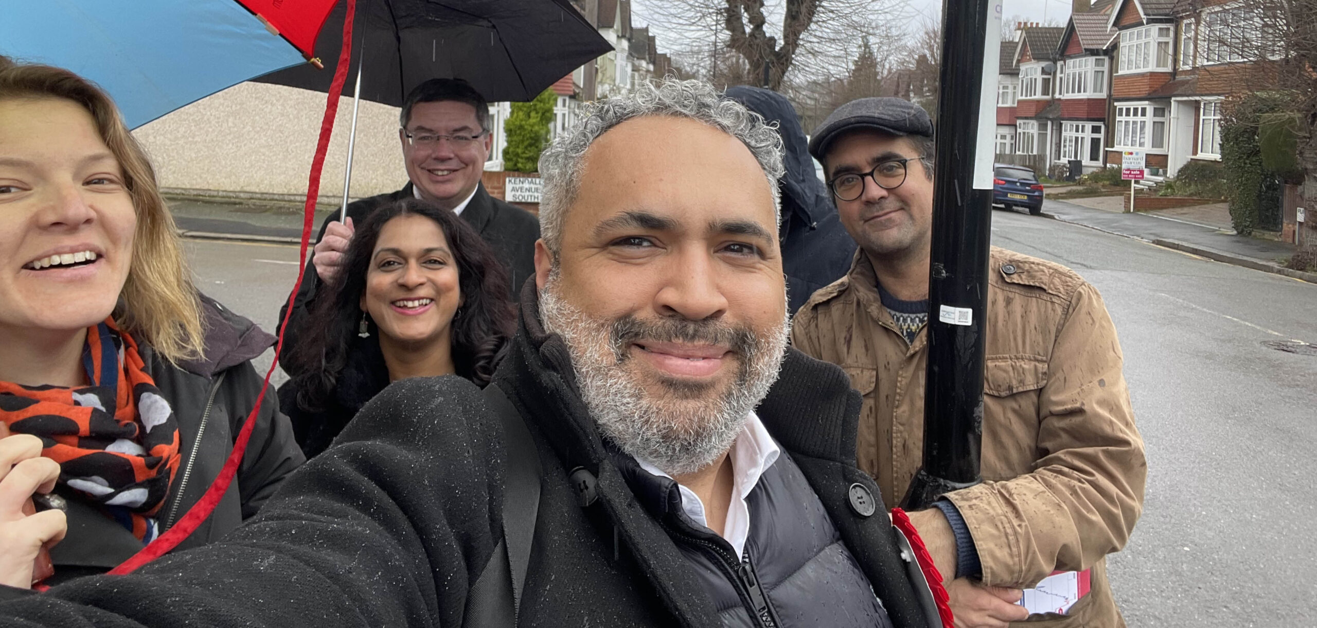 Ben Taylor and colleagues canvassing in Croydon South