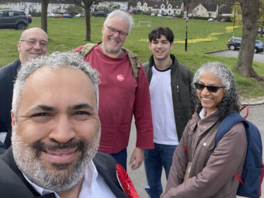 Ben Taylor and colleagues canvassing in Croydon South