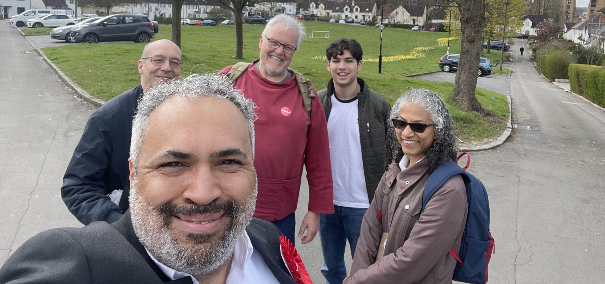 Ben Taylor and colleagues canvassing in Croydon South