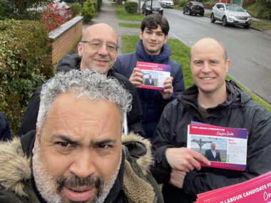 Ben Taylor and colleagues canvassing in Croydon South