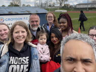 Ben Taylor and colleagues canvassing in Croydon South