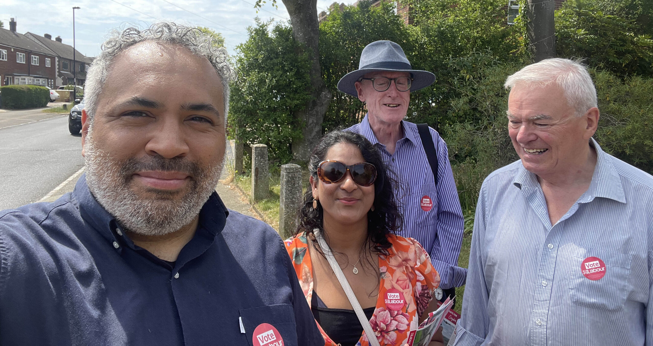 Ben Taylor and colleagues canvassing in Croydon South